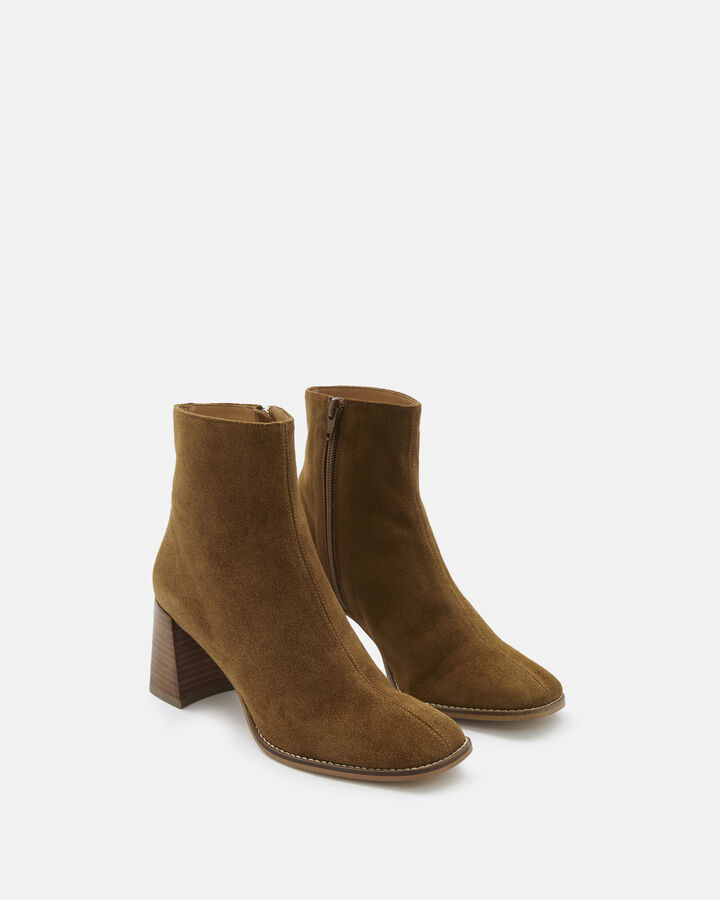 ANKLE BOOTS PHILBERTA/VEL CALF LEATHER LEATHER BROWN