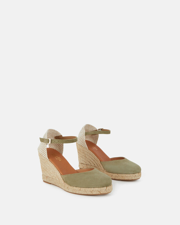 ESPADRILLE RAYANA GOAT LEATHER ARMY GREEN