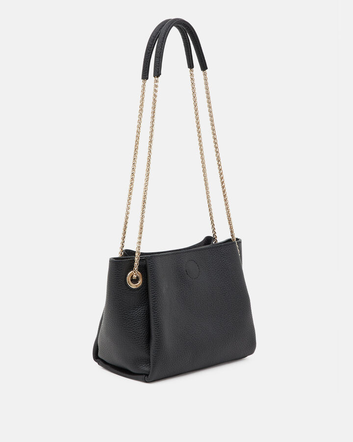 CROSS BODY BAG CARIA COW LEATHER BLACK