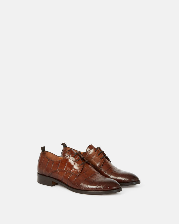 DERBY SHOE MAEWA CALF LEATHER LEATHER BROWN
