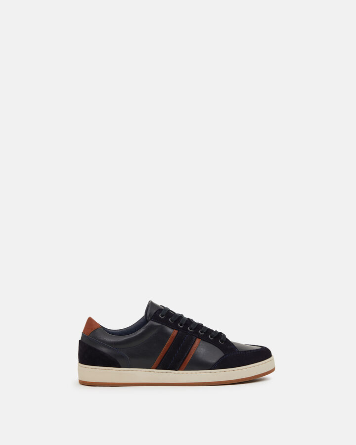 TRAINER LAURREL COW LEATHER NAVY BLUE