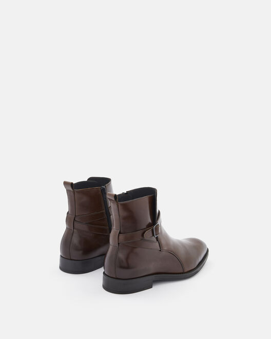 ANKLE BOOTS MAVOLI, LEATHER BROWN
