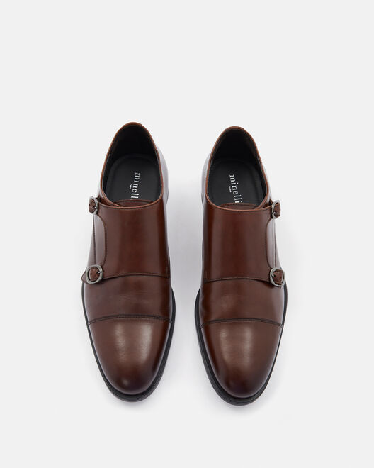 MONK MADEI, LEATHER BROWN