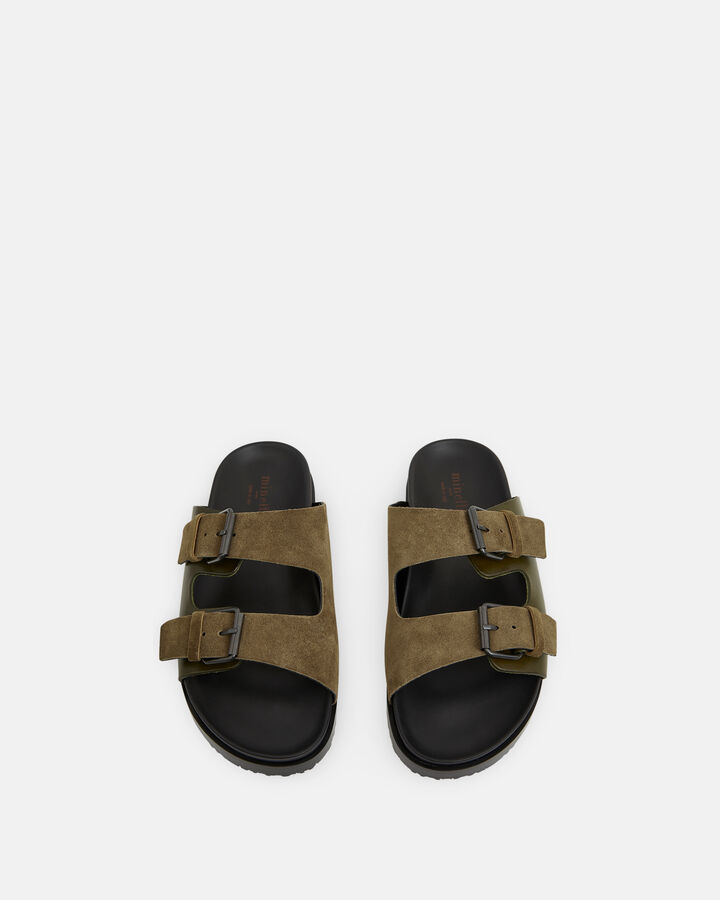 SANDAL HEYKEL COW LEATHER ARMY GREEN