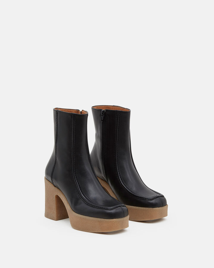 ANKLE BOOTS LYSA COW LEATHER BLACK