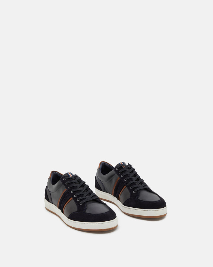 TRAINER LAURREL COW LEATHER NAVY BLUE