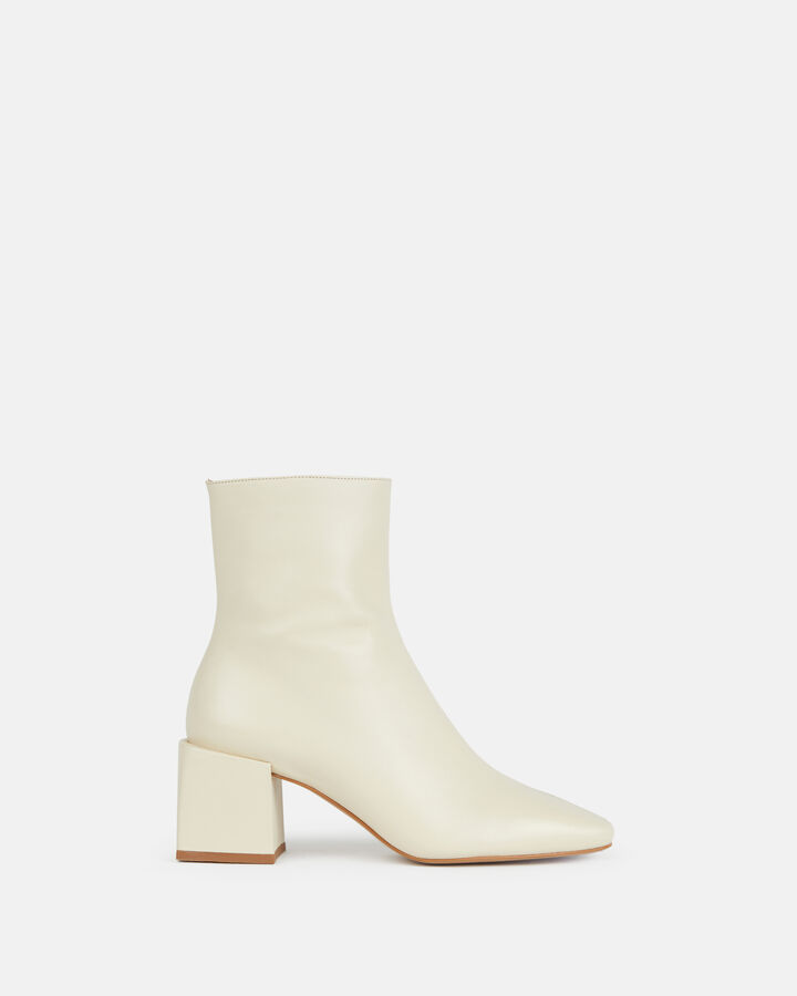 ANKLE BOOTS PHYBIE COW LEATHER ECRU