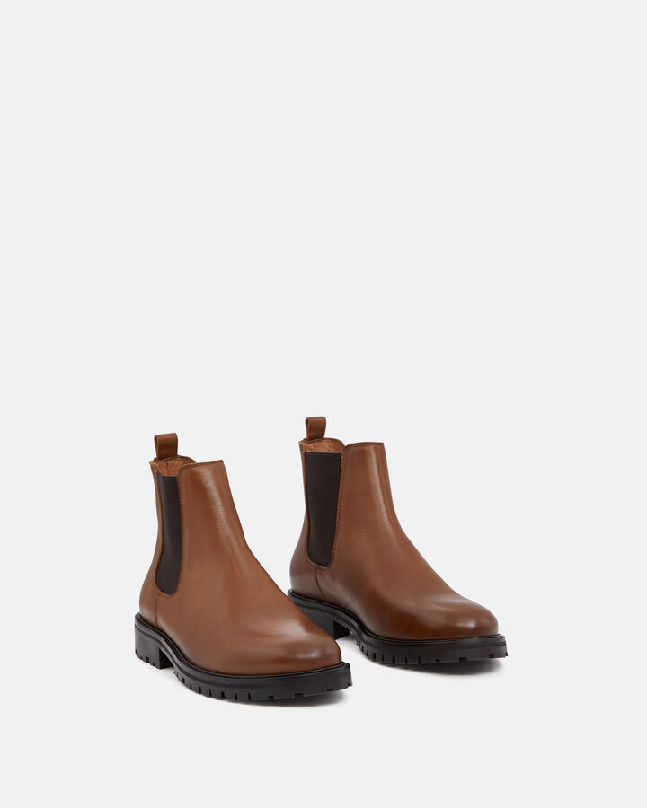 ANKLE BOOTS NORBERT COW LEATHER BROWN
