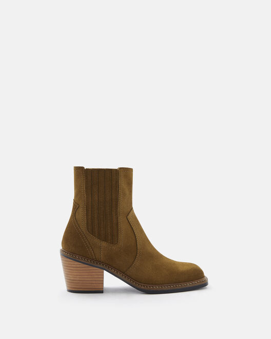 ANKLE BOOTS PRUELA/VEL, LEATHER BROWN