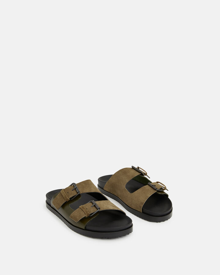 SANDAL HEYKEL COW LEATHER ARMY GREEN