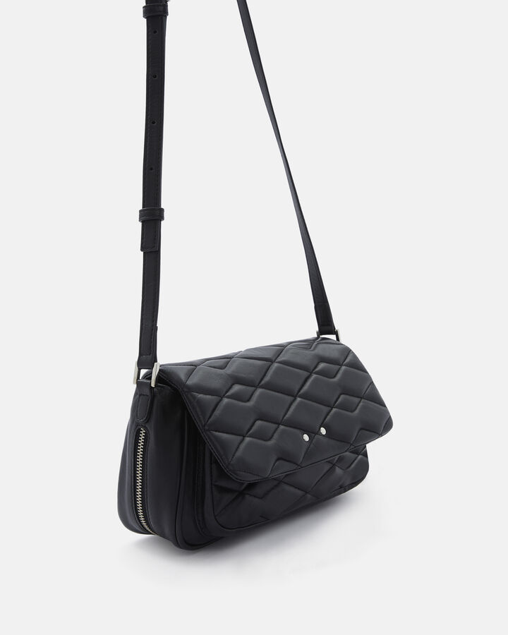 CROSS BODY BAG FAUSTINA COW LEATHER BLACK