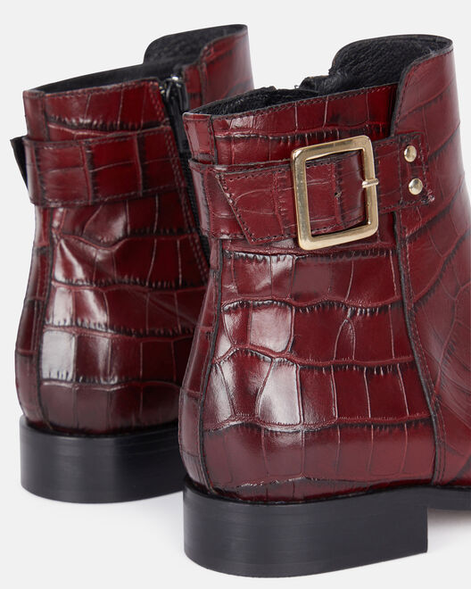 ANKLE BOOTS - ANSELLE, BURGUNDY