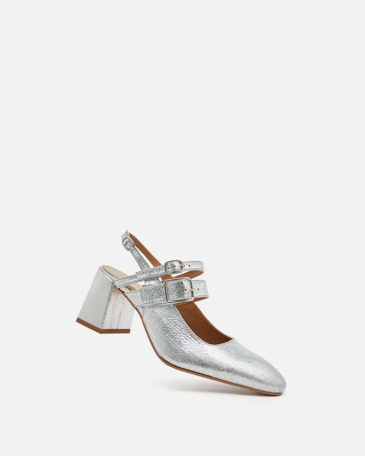 HEEL BETHANIE GOAT LEATHER SILVER