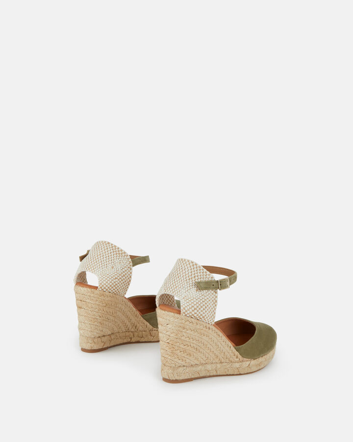 ESPADRILLE RAYANA GOAT LEATHER ARMY GREEN