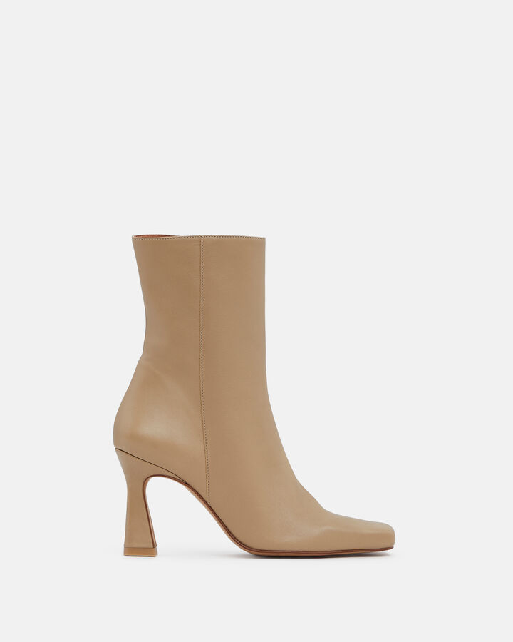ANKLE BOOTS PRICILLE COW LEATHER TAUPE