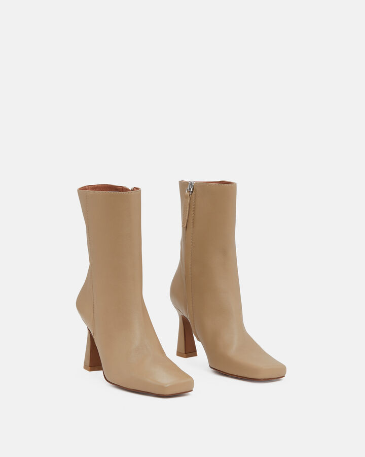ANKLE BOOTS PRICILLE COW LEATHER TAUPE