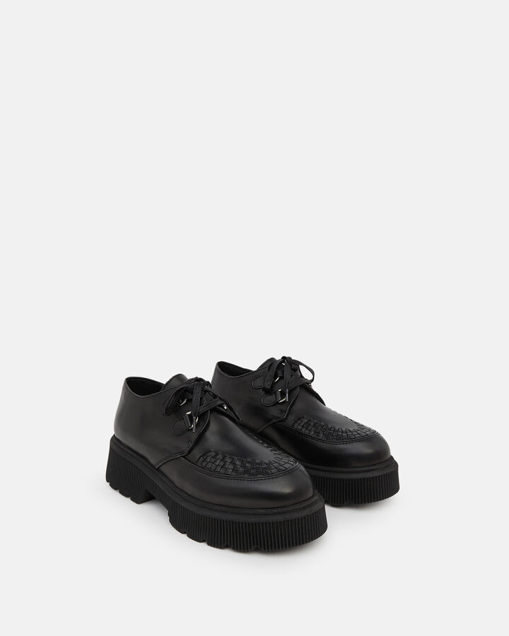 CREEPERS HELIE COW LEATHER BLACK