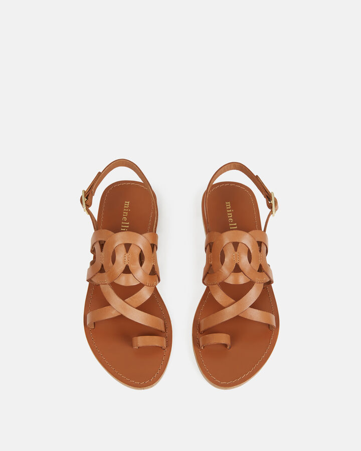 FLIP-FLOP NOUNNA CALF LEATHER LEATHER BROWN