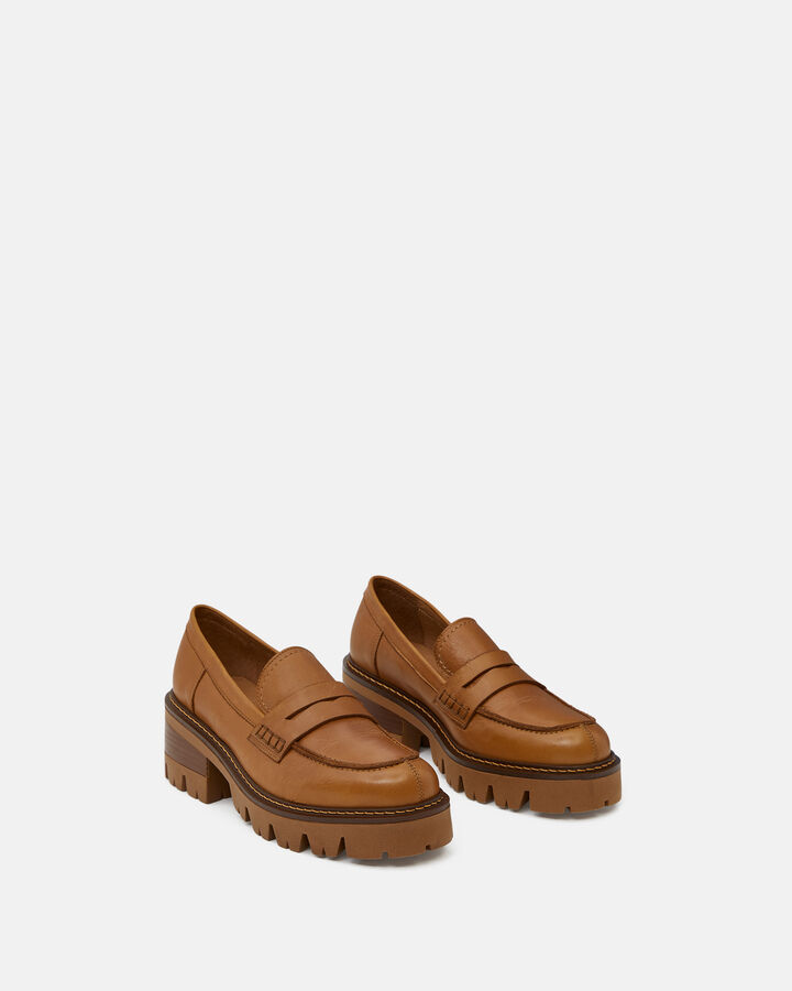 LOAFER HIVANA CALF LEATHER LEATHER BROWN