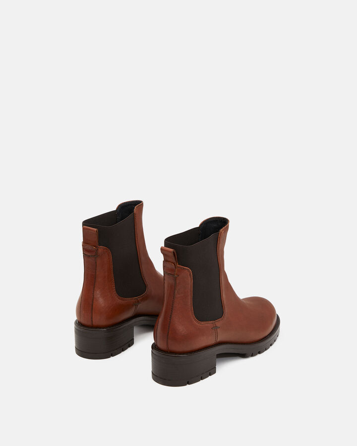 ANKLE BOOTS SOLVAG CALF LEATHER LEATHER BROWN