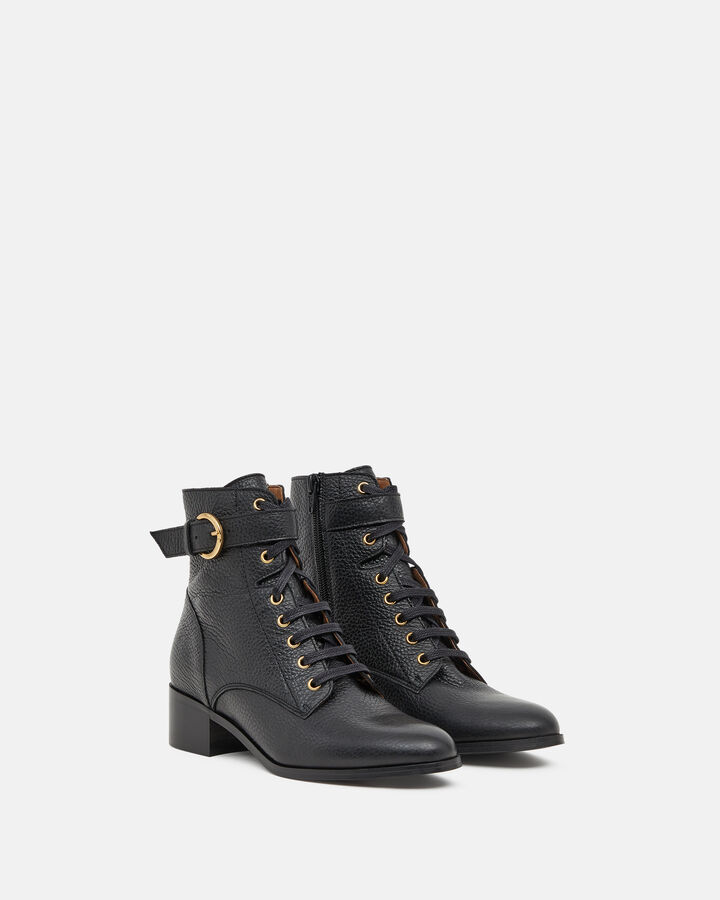 ANKLE BOOTS AGUSTINE CALF LEATHER BLACK