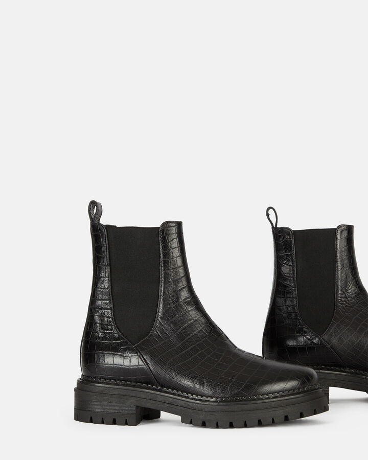 ANKLE BOOTS ANDRYA GOAT LEATHER BLACK