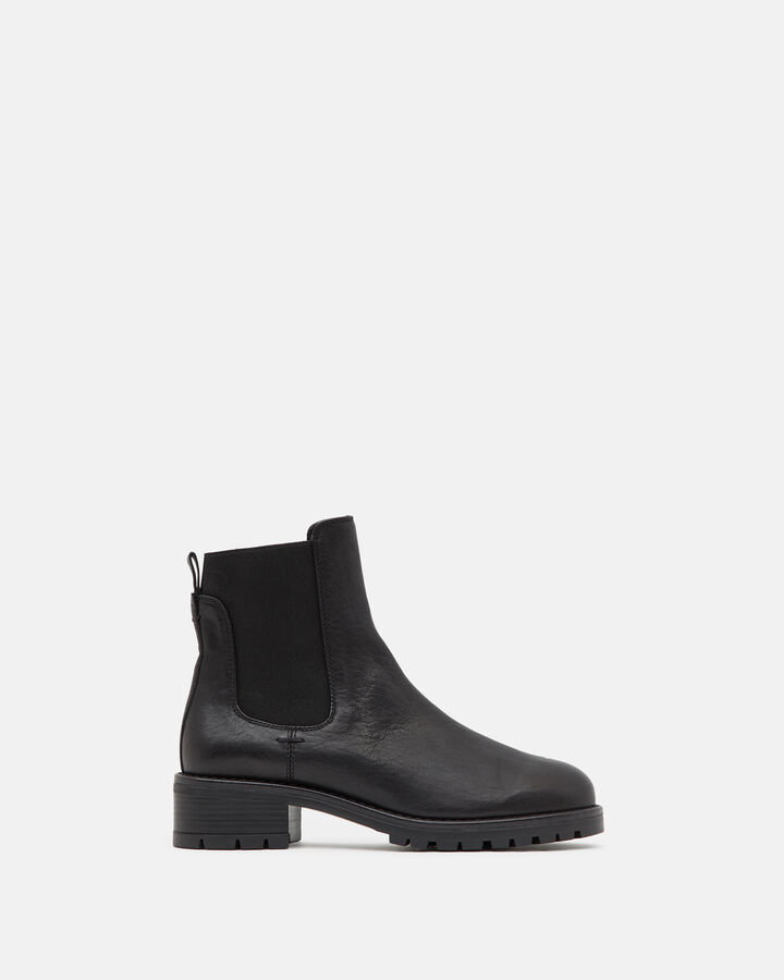 ANKLE BOOTS SOLVAG CALF LEATHER BLACK