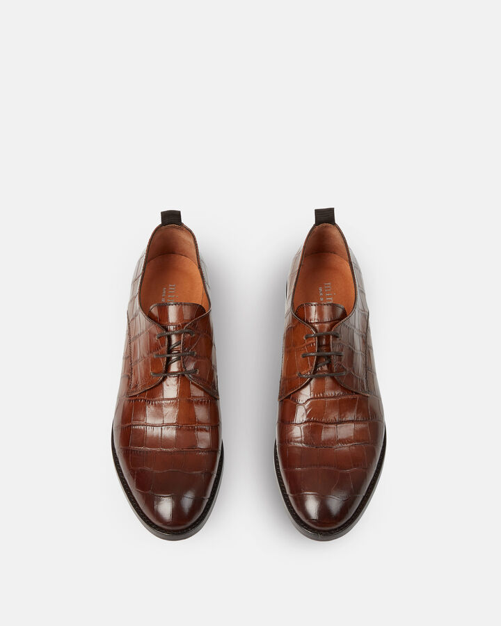 DERBY SHOE MAEWA CALF LEATHER LEATHER BROWN