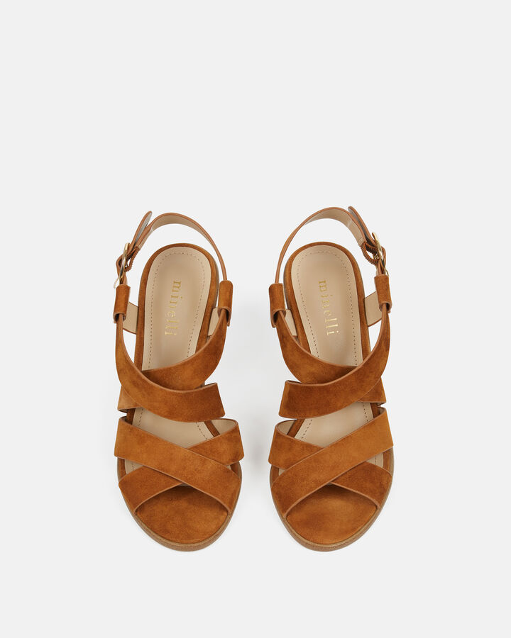 SANDAL CLAVIA GOAT LEATHER LEATHER BROWN
