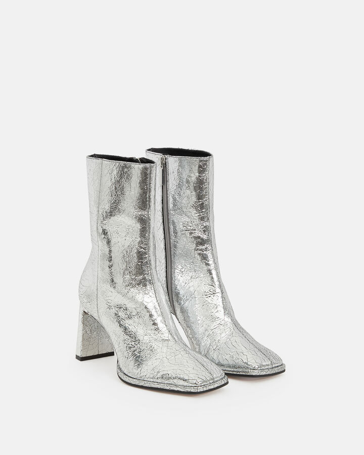 ANKLE BOOTS PERNILLA COW LEATHER SILVER