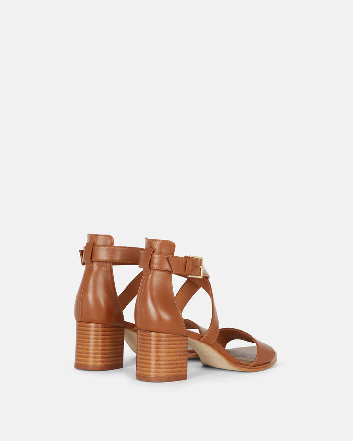 SANDAL CHERIN COW LEATHER LEATHER BROWN