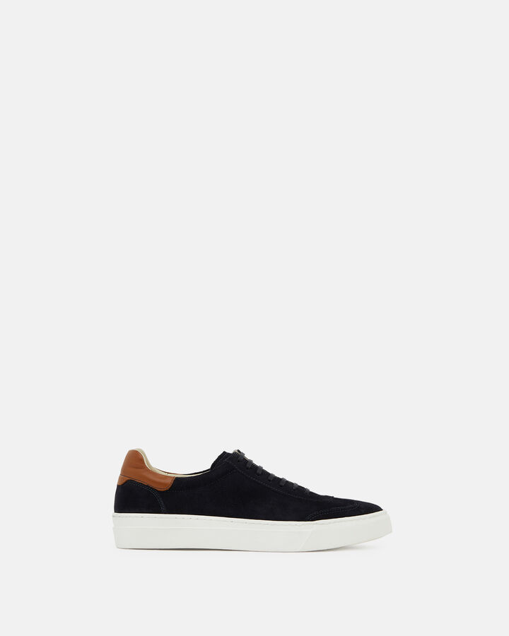 TRAINER LELIO COW LEATHER NAVY BLUE