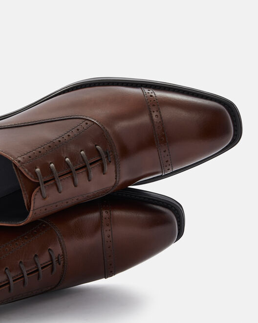 OXFORD SHOE MENDERO, LEATHER BROWN