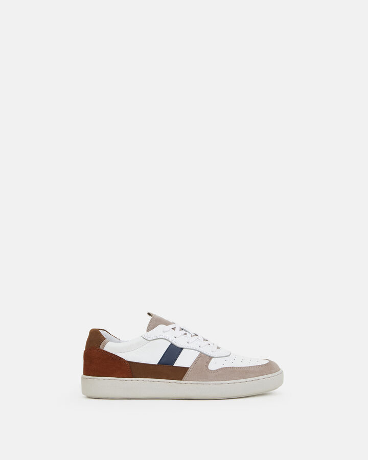 TRAINER LAZARD COW LEATHER WHITE BLUE