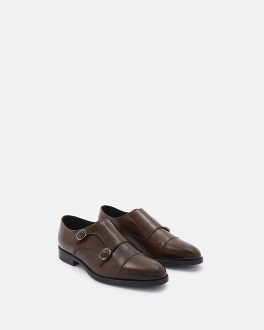 MONK MADEI, LEATHER BROWN