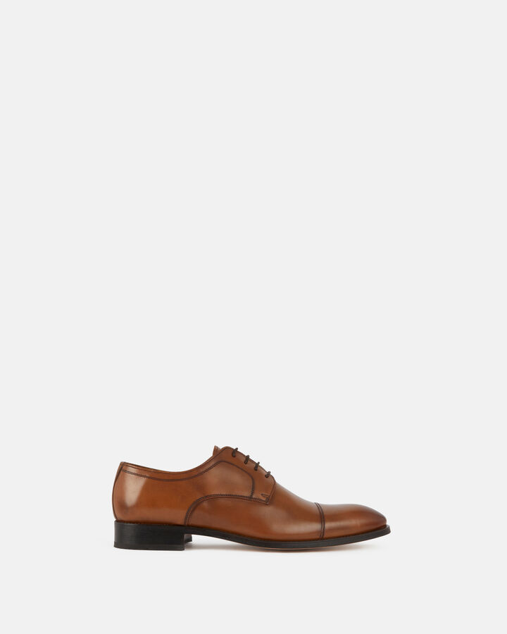 DERBY SHOE GULIATE CALF LEATHER LEATHER BROWN